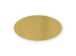 Rundt navneskilt med nål