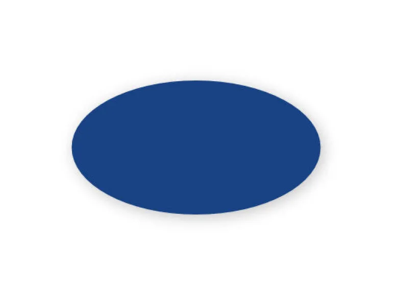 Rundt navneskilt med nål