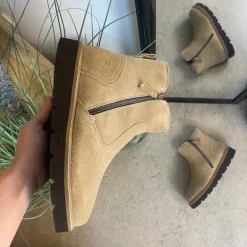 Ruskindsstøvle med EnergySole™, uldfor, dobbelt lynlås & ekstra rummelig H-pasform