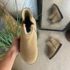 Ruskindsstøvle med EnergySole™, uldfor, dobbelt lynlås & ekstra rummelig H-pasform