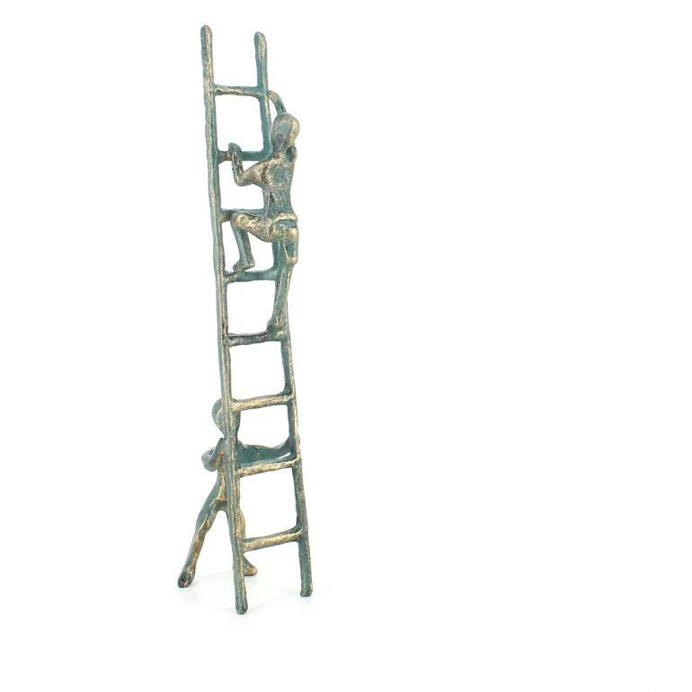 Sammen kan vi nå alt, jernfigur 25cm Bronzefarvet