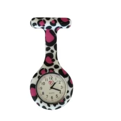 Silikone sygeplejeur i pink leopard mønster