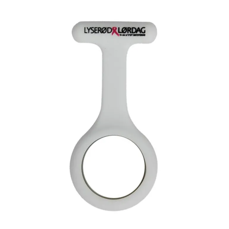 Silikone sygeplejeur med hvid urskive & 3 ekstra covers – praktisk, hygiejnisk & let at aflæse