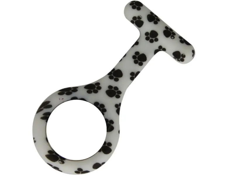 Silikone sygeplejeur med hvid urskive & 3 ekstra covers – praktisk, hygiejnisk & let at aflæse