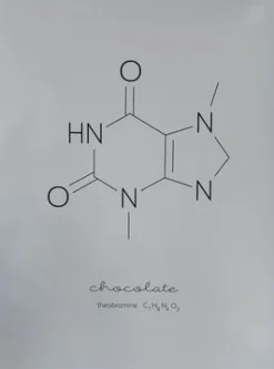 Sjov chokolade molekyle plakat