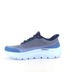 Skechers slip-in sko i blå med Max Cushion