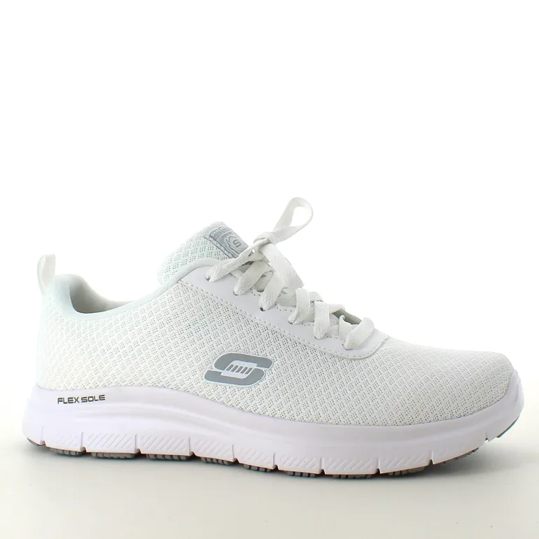 Skechers Work i hvid med åndbart materiale