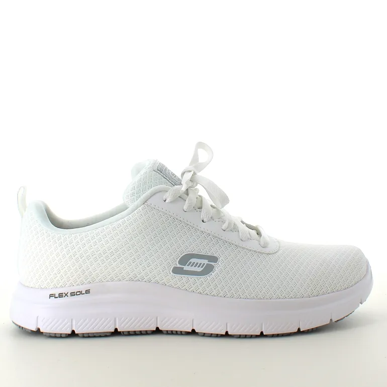 Skechers Work i hvid med åndbart materiale