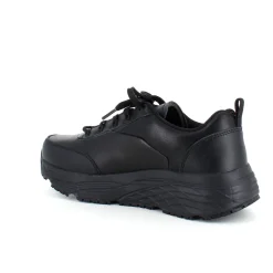 Skechers Work i sort skind med max cushioning såler
