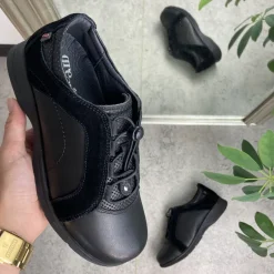 Skind gåsko fra Green Comfort med elastik snørre og god svangstøtte