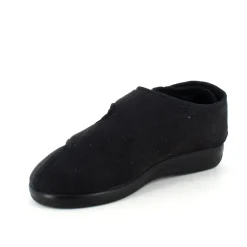 Sko med velcro og bred pasform og regulerbar hælrem