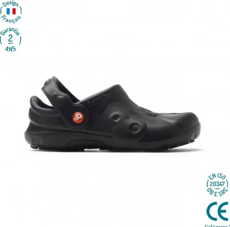 Skridsikker clog i sort som kan vaskes i maskine