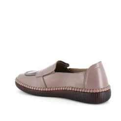 Slip on sko i skind med ultra fleksibel ydersål