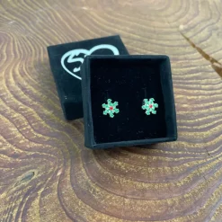 Snefnug øreringe i sølvtone