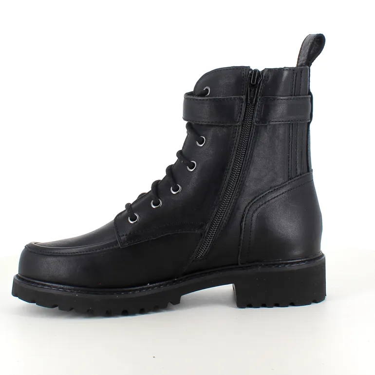 Sort Green Comfort snørestøvle med spænde