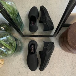Sort herre slip-in sko fra Skechers