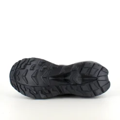 Sort komfortsko med stødabsorberende sål