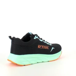 Sort letvægtssko med stødabsorberende sål