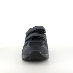 Sort letvægtssko med velcroremme og stødabsorberende sål