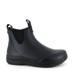 Sort luksus gummistøvle med svangstøtte fra Green Comfort