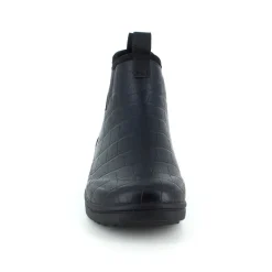 Sort mønstret luksus gummistøvle med svangstøtte