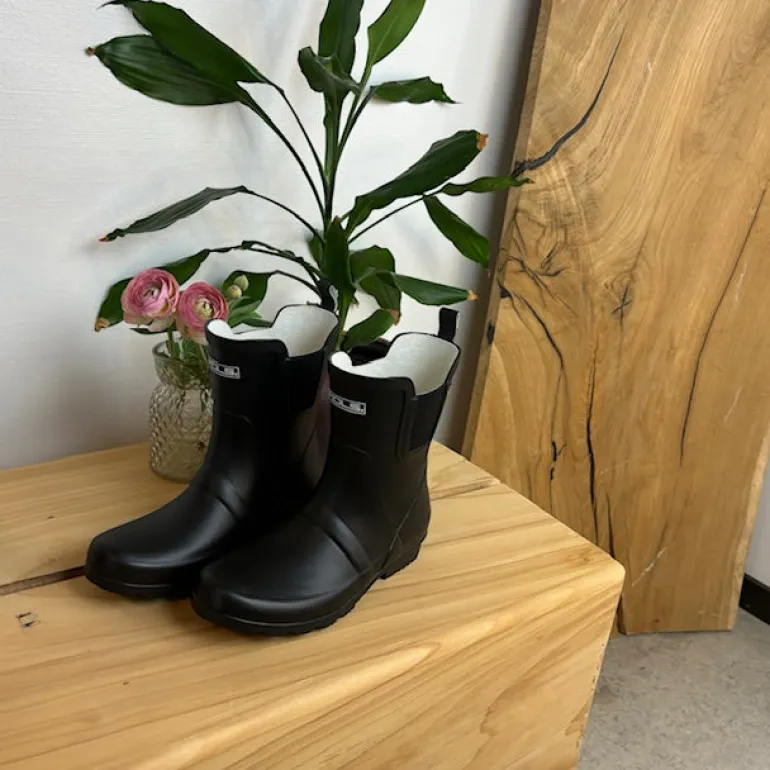 Sort Mols gummistøvle med lavt skaft