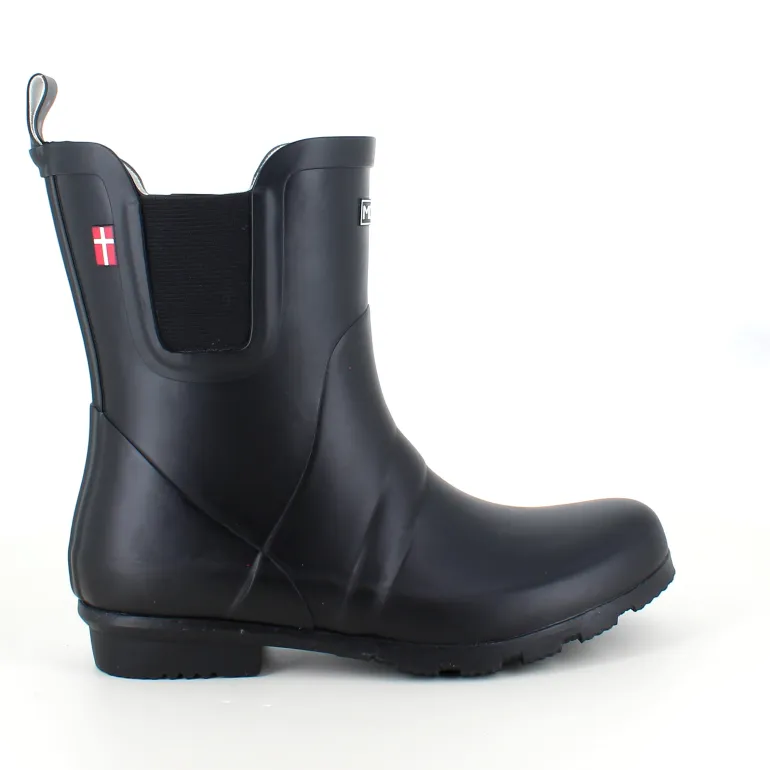 Sort Mols gummistøvle med lavt skaft