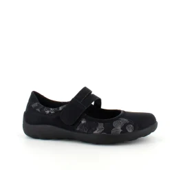 Sort Remonte ballerina med god svangstøtte.