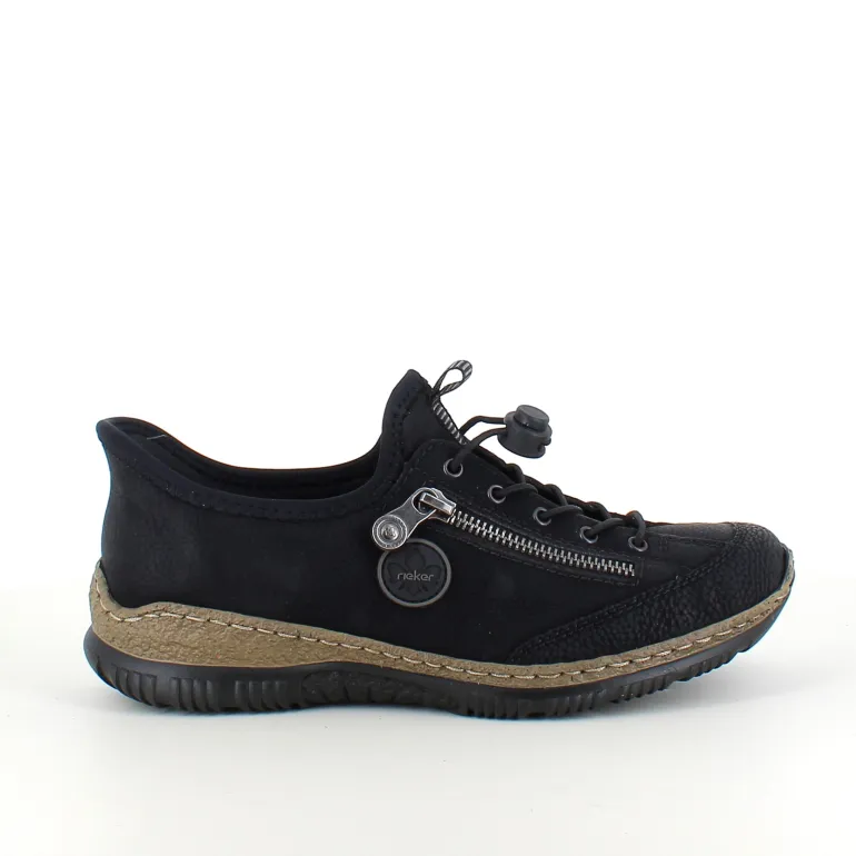 Sort Rieker slip-on sneakers