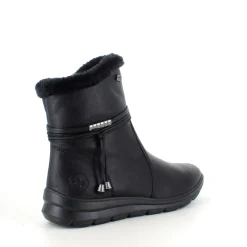 Sort Rieker støvle med elegante detaljer