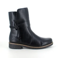 Sort Rieker vinterstøvle med foer og lynlås