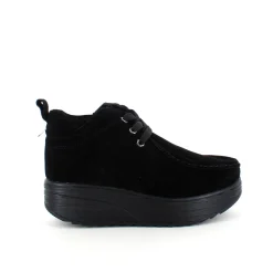 Sort ruskindssko med let foring og gængesål