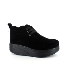 Sort ruskindssko med let foring og gængesål