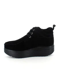 Sort ruskindssko med let foring og gængesål