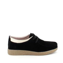 Sort ruskindssko med rågummisål