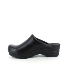 Sort Sanita tøffel træsko med fleksibel bund