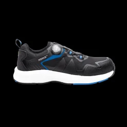 Sort sikkerhedssko med tåværn.