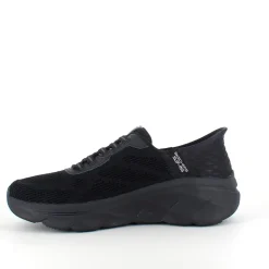 Sort Skechers Slip-ins med strikket overdel og elastiksnøre