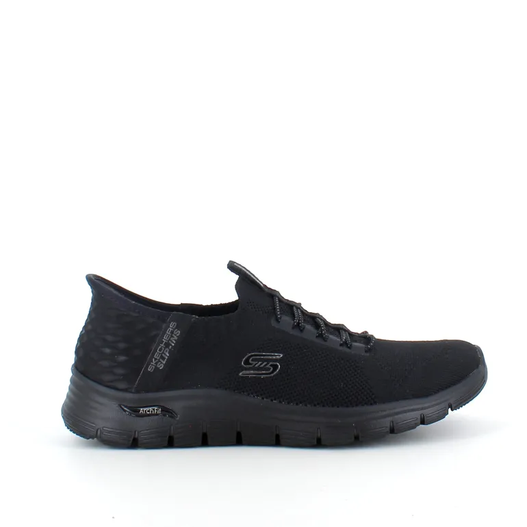 Sort Skechers slip-ins med svangstøtte