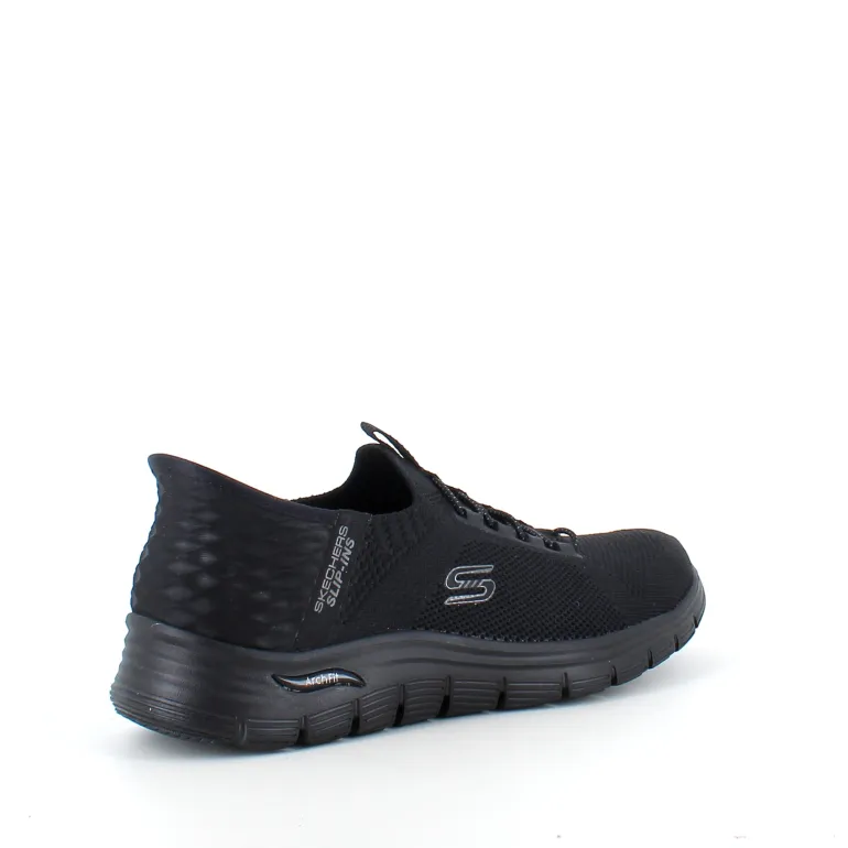 Sort Skechers slip-ins med svangstøtte