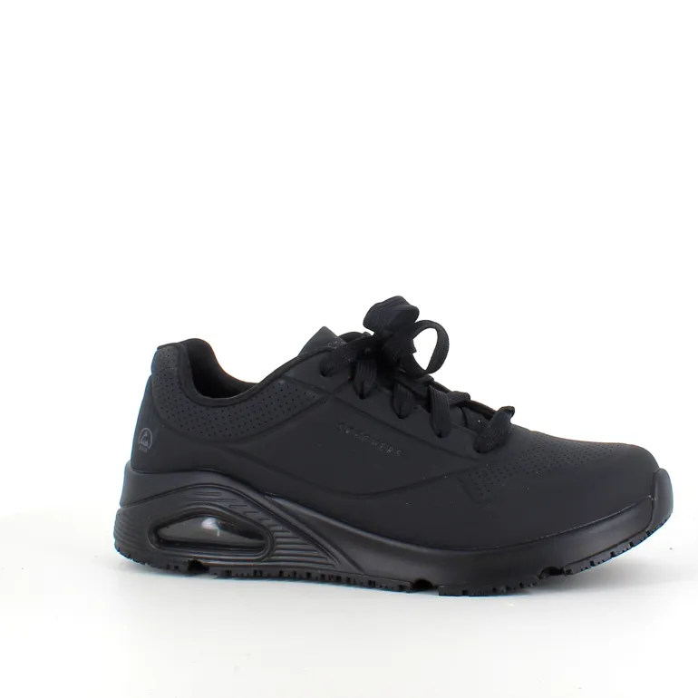 Sort skridsikker arbejdssko fra Skechers med ESD