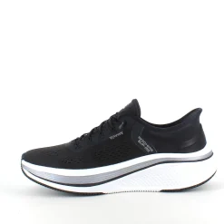 Sort slip-ins sko fra Skechers med elastiksnøre