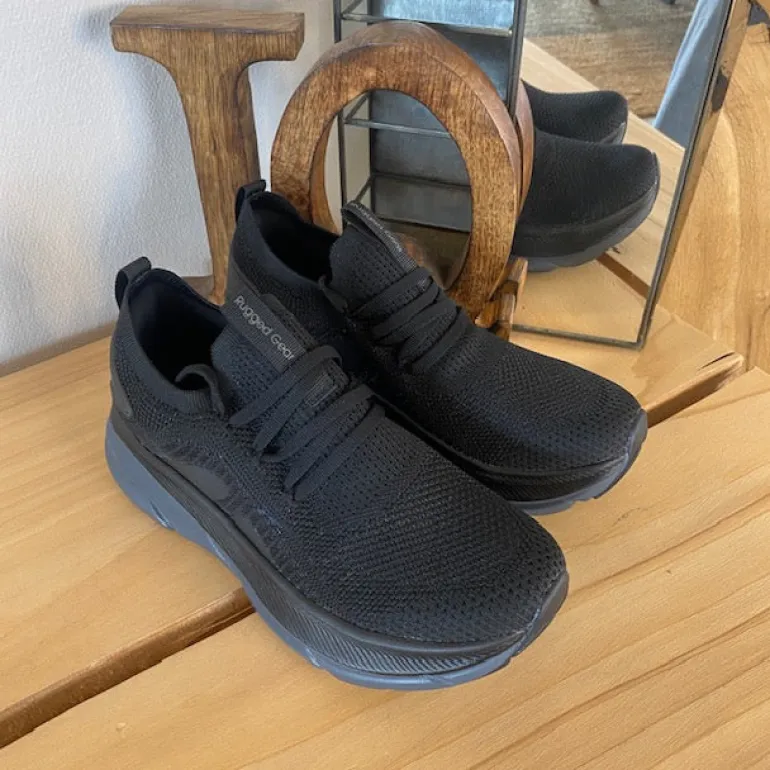 Sort Step-on sko fra Rugged Gear