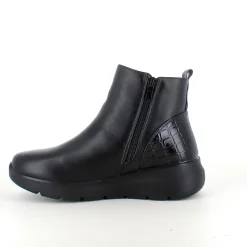 Sort støvle med lynlås