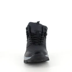 Sort vandafvisende herreankelstøvle med varmt for, robust TPR-sål og lynlås i siden