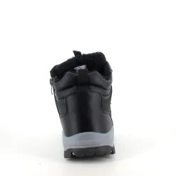 Sort vandafvisende herreankelstøvle med varmt for, robust TPR-sål og lynlås i siden