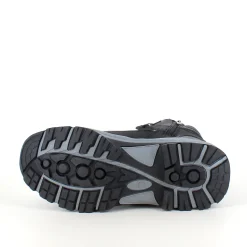 Sort vandafvisende herreankelstøvle med varmt for, robust TPR-sål og lynlås i siden