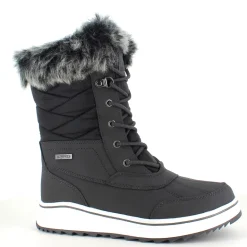 Sort vandtæt vinterstøvle fra Mols med pels kant