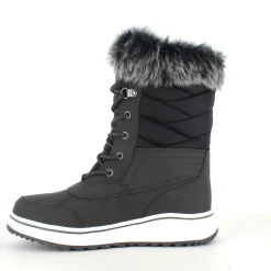 Sort vandtæt vinterstøvle fra Mols med pels kant