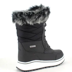 Sort vandtæt vinterstøvle fra Mols med pels kant